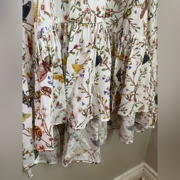 Zimmermann Frilled Tank MIDI Dress Garden Print Butterfly Size 2 / US Medium - Picture 12 of 16